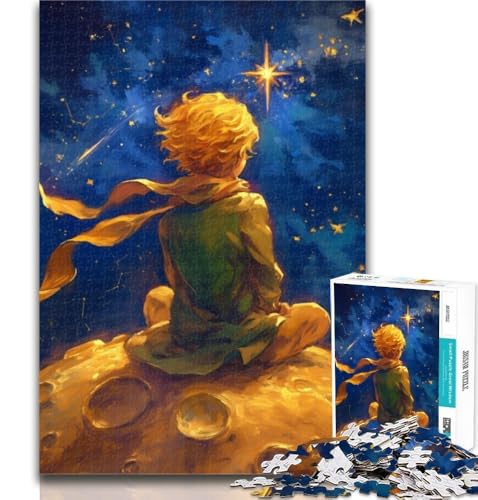 Puzzle für Erwachsene, Nachthimmel, Der Kleine Prinz, 1000 Teile, Puzzle für Erwachsene und Jugendliche, anspruchsvolles Spiel und Familienspiel, Eltern-Kind-Interaktion, 50x75cm von GOIUYTGM