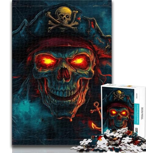 Puzzle für Erwachsene, Neon-Piratenkapitän, 1000 Teile, Lernspiel für Geburtstag, Weihnachten und ab 14 Jahren, 26x38cm von GOIUYTGM