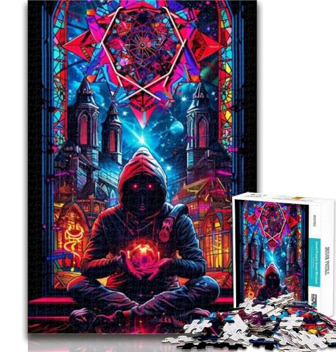 Puzzle für Erwachsene, Ninja in der Dunkelheit, Puzzles 1000 Teile für Erwachsene, Dekomprimierendes intellektuelles Lernspielzeug, Geburtstagsgeschenk, Geschenke 26x38cm von GOIUYTGM