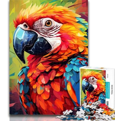 Puzzle für Erwachsene, Papagei, 1000-teiliges Puzzle für Erwachsene, Geschenke, mit passendem Poster und Quizblatt, für 14-Jährige, 75x50cm von GOIUYTGM