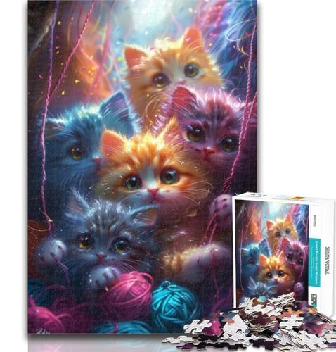 Puzzle für Erwachsene, Plüschkätzchen, 1000 Teile, für Teenager, Spielzeug, Lernspiele, Stressabbau, Wanddekoration, 50x75cm Puzzle für Erwachsene, Plüschkätzchen, 1000 Teile, für Teenager, Spielzeug, Lernspiele, Stressabbau, Wanddekoration, 50x75cm von GOIUYTGM