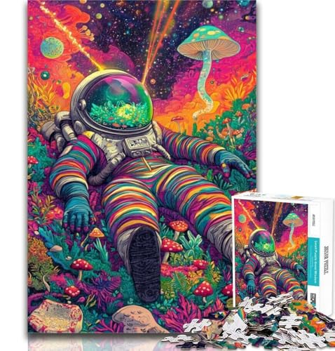 Puzzle für Erwachsene, Psychedelischer Astronaut, 1000-teiliges Puzzle für Teenager, Klassische Lernspiele, schöne Dekoration, 26x38cm von GOIUYTGM