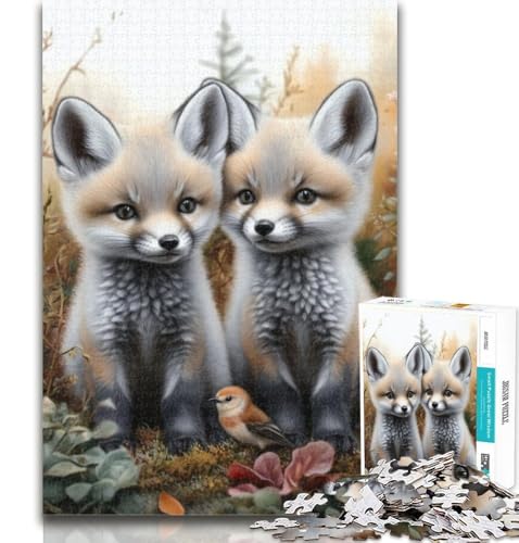 Puzzle für Erwachsene, Schneefuchs, 1000 Teile, Lernspiel für Geburtstag, Weihnachten und ab 14 Jahren, 26x38cm von GOIUYTGM