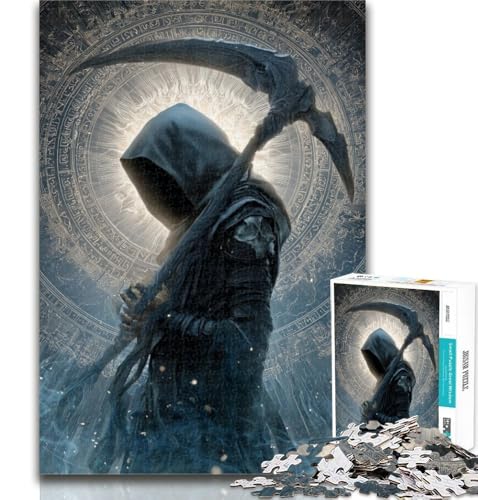 Puzzle für Erwachsene, Sensenmann, 1000 Teile, für Lernspiele, Herausforderungsspielzeug, einzigartige Heimdekoration und Geschenke, 50x75cm von GOIUYTGM