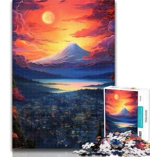 Puzzle für Erwachsene, Sonnenuntergang am Berg Fuji, 1000-teiliges Puzzle, für Teenager, Geschenke, für Lernspiele, Herausforderung, Spielzeug, Künstlersammlung, Bildende Kunst, 50x75cm Puzzle für Erwachsene, Sonnenuntergang am Berg Fuji, 1000-teiliges Puzzle, für Teenager, Geschenke, für Lernspiele, Herausforderung, Spielzeug, Künstlersammlung, Bildende Kunst, 50x75cm von GOIUYTGM