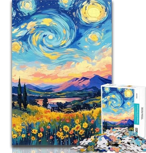 Puzzle für Erwachsene, Sternenhimmel, Berge, 1000 Teile, Puzzle für Erwachsene und Jugendliche, Spielzeug, Lernspiele, Stressabbau, tolle Geschenke und Spielzeuge, 50x75cm Puzzle für Erwachsene, Sternenhimmel, Berge, 1000 Teile, Puzzle für Erwachsene und Jugendliche, Spielzeug, Lernspiele, Stressabbau, tolle Geschenke und Spielzeuge, 50x75cm von GOIUYTGM