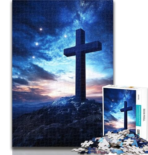 Puzzle für Erwachsene, Sternenkreuz-Puzzle für Erwachsene, 1000 Teile, pädagogisches Spielzeug zum Stressabbau, tolle Geschenke und Spielzeuge, 50x75cm Puzzle für Erwachsene, Sternenkreuz-Puzzle für Erwachsene, 1000 Teile, pädagogisches Spielzeug zum Stressabbau, tolle Geschenke und Spielzeuge, 50x75cm von GOIUYTGM