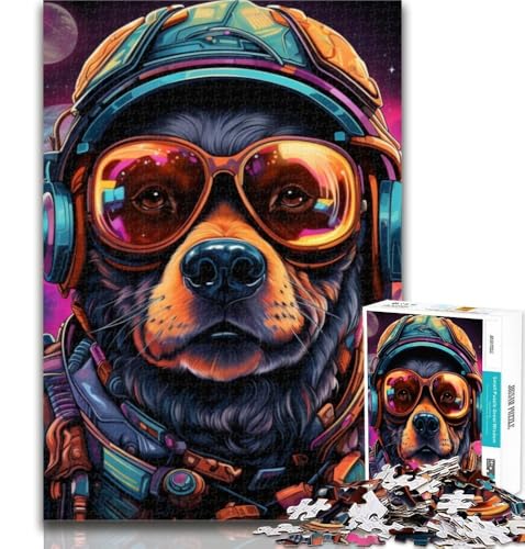 Puzzle für Erwachsene, Tier-Puzzle mit bunten Hunden, 1000 Teile, Geburtstagsgeschenk, Geschenke, Wandkunst für Erwachsene ab 14 Jahren, 50x75cm von GOIUYTGM