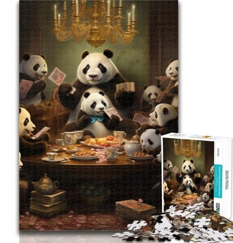 Puzzle für Erwachsene, Tiere Spielen Poker, 1000 Teile, für Teenager, anspruchsvolles Spiel und Familienspiel, Eltern-Kind-Interaktion, 75x50cm von GOIUYTGM