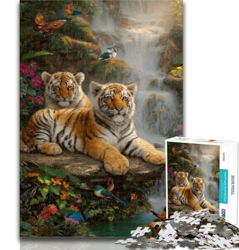 Puzzle für Erwachsene, Tiger, 1000 Teile, für Erwachsene und Jugendliche, Spielzeug, Lernspiele, Stressabbau, tolle Geschenke und Spielzeuge, 26x38cm von GOIUYTGM