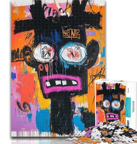 Puzzle für Erwachsene, Totenkopf im Basquiat-Stil, 1000 Teile, Puzzle für Erwachsene und Jugendliche, lebendiges und einzigartiges Design, entspannendes und herausforderndes Puzzle-Erlebnis, 26x38cm Puzzle für Erwachsene, Totenkopf im Basquiat-Stil, 1000 Teile, Puzzle für Erwachsene und Jugendliche, lebendiges und einzigartiges Design, entspannendes und herausforderndes Puzzle-Erlebnis, 26x38cm von GOIUYTGM