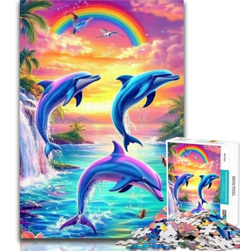 Puzzle für Erwachsene, Traum-Delfin, 1000 Teile, für Erwachsene und Jugendliche, Spielzeug, Lernspiele, Stressabbau, tolle Geschenke und Spielzeuge, 26x38cm von GOIUYTGM