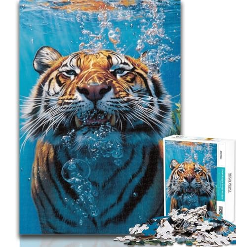 Puzzle für Erwachsene, Unterwassertiger, 1000 Teile, Spielzeug, Lernspiele, Stressabbau, tolle Geschenke und Spielzeuge, 50x75cm Puzzle für Erwachsene, Unterwassertiger, 1000 Teile, Spielzeug, Lernspiele, Stressabbau, tolle Geschenke und Spielzeuge, 50x75cm von GOIUYTGM
