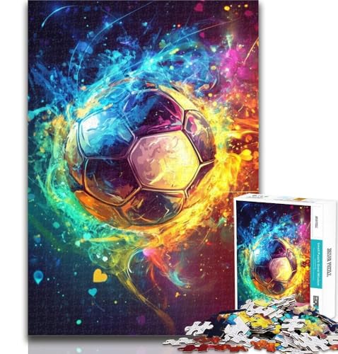 Puzzle für Erwachsene, Weltraumfußball, 1000 Teile, für Erwachsene und Jugendliche, Spielzeug, Lernspiele, Stressabbau, tolle Geschenke und Spielzeuge, 50x75cm von GOIUYTGM