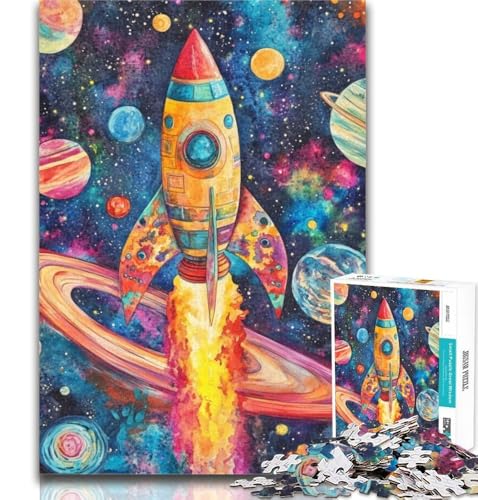 Puzzle für Erwachsene, Weltraumrakete, 1000 Teile, Spielzeug, Lernspiele, Stressabbau, tolle Geschenke und Spielzeuge, 26x38cm von GOIUYTGM