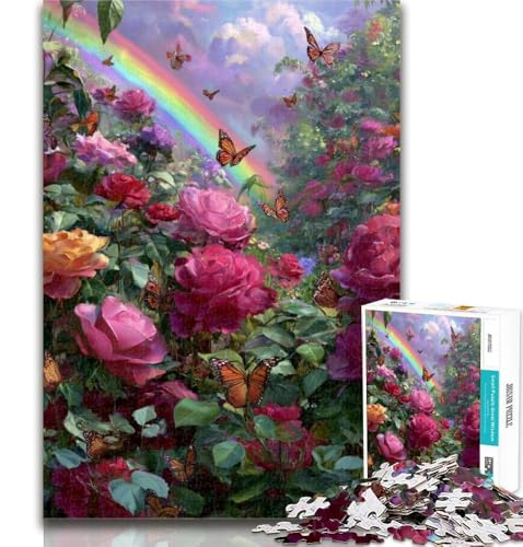 Puzzle für Erwachsene, Wildblumenmalerei, Puzzle für Erwachsene, 1000 Teile, Lernspielzeug und Spiele für Erwachsene und Jugendliche, 26x38cm von GOIUYTGM