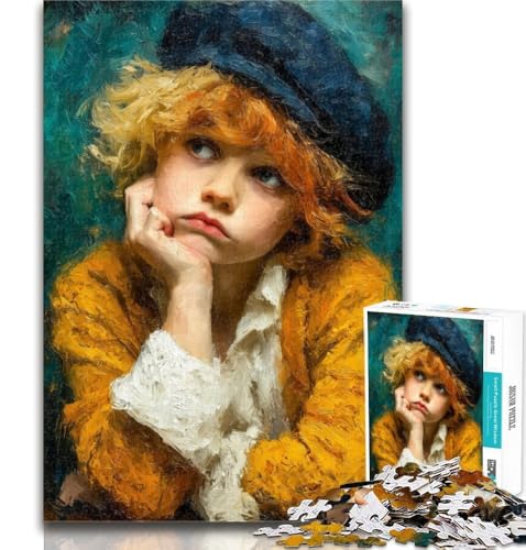 Puzzle für Erwachsene, Wütender Kleiner Junge, 1000 Teile, Puzzle für Jugendliche und Erwachsene, Lernspielzeug, einzigartige Heimdekoration und Geschenke, 50x75cm von GOIUYTGM