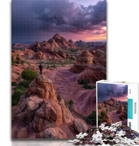 Puzzle für Erwachsene, Wunderschönes Bergfluss-Puzzle für Erwachsene, 1000 Teile, Lernspielzeug und Spiele für Erwachsene und Jugendliche, 26x38cm von GOIUYTGM