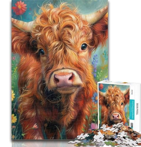 Puzzle für Erwachsene, Yak-Puzzle, 1000 Teile, für Erwachsene und Jugendliche, Spielzeug, Lernspiele, Stressabbau, Künstlersammlung, Bildende Kunst, 26x38cm von GOIUYTGM