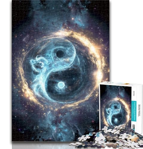 Puzzle für Erwachsene, Yin und Yang, 1000 Teile, Lernspiel für Geburtstag, Weihnachten, ab 14 Jahren, 26x38cm von GOIUYTGM