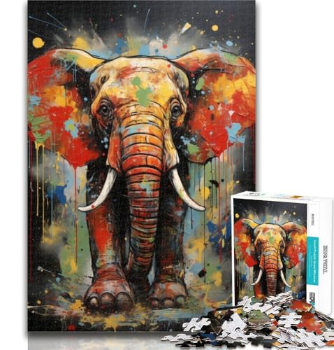 Puzzle für Erwachsene, afrikanischer Elefant, 1000 Teile, Spielzeug, Lernspiele, Stressabbau, tolle Geschenke und Spielzeuge, 26x38cm Puzzle für Erwachsene, afrikanischer Elefant, 1000 Teile, Spielzeug, Lernspiele, Stressabbau, tolle Geschenke und Spielzeuge, 26x38cm von GOIUYTGM
