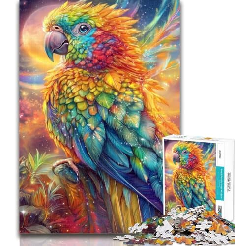 Puzzle für Erwachsene, bunter Papagei, 1000 Teile, schwieriges, anspruchsvolles Spiel für die ganze Familie, für Frauen, Geschenke für Männer, 50x75cm von GOIUYTGM