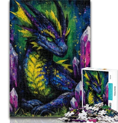 Puzzle für Erwachsene, geheimnisvoller Drache, 1000 Teile, Spielzeug, Lernspiele, Stressabbau, tolle Geschenke und Spielzeuge, 26x38cm von GOIUYTGM