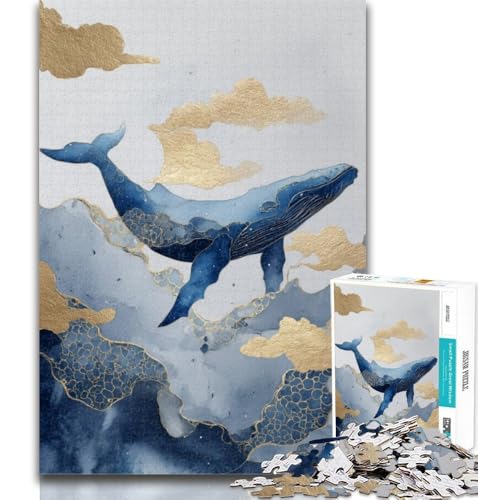 Puzzle für Erwachsene, geheimnisvoller Wal, 1000 Teile, Puzzle für Erwachsene und Jugendliche, Zeit zu Hause totschlagen, die Liebe zwischen Paaren stärken, 26x38cm von GOIUYTGM