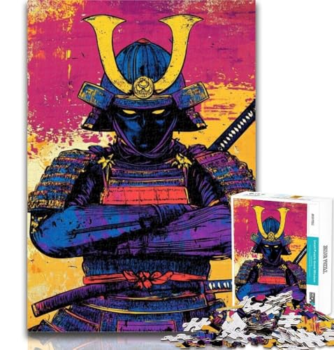Puzzle für Erwachsene, japanischer Ninja-Krieger, 1000 Teile, Spielzeug, Lernspiele, Stressabbau, tolle Geschenke und Spielzeuge, 26x38cm von GOIUYTGM