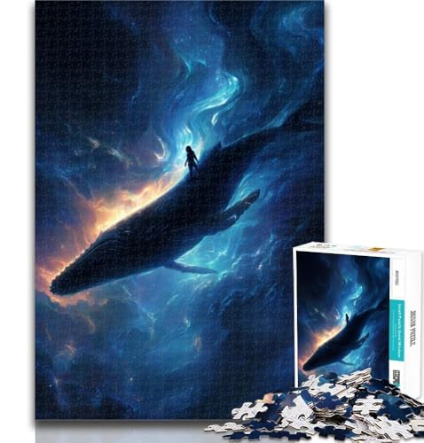 Puzzle für Erwachsene, magischer Wal, 1000 Teile, Puzzle für Erwachsene, Geschenke, Spielzeug, Lernspiele, Stressabbau, Wunschliste mit Weihnachtsmann, 26x38cm von GOIUYTGM