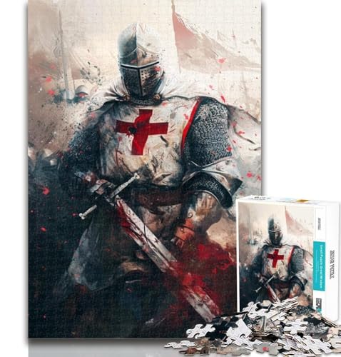 Puzzle für Erwachsene, mittelalterliche Ritter, 1000 Teile, Lernspiel für Geburtstag, Weihnachten und ab 14 Jahren, 26x38cm von GOIUYTGM