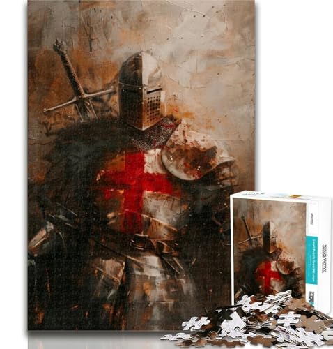Puzzle für Erwachsene, mittelalterliche Ritter, 1000 Teile, Lernspiel für Geburtstage und Weihnachten, ab 14 Jahren, 26x38cm von GOIUYTGM