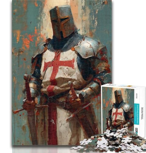 Puzzle für Erwachsene, mittelalterliche Ritter, 1000 Teile, Lernspiel für Geburtstage und Weihnachten, ab 14 Jahren, 50x75cm von GOIUYTGM