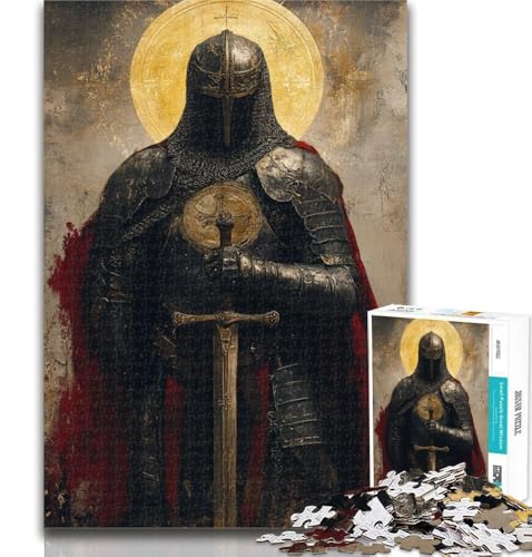 Puzzle für Erwachsene, mittelalterliche Ritter, 1000 Teile, Spielzeug, Lernspiele, Stressabbau, tolle Geschenke und Spielzeuge, 50x75cm von GOIUYTGM