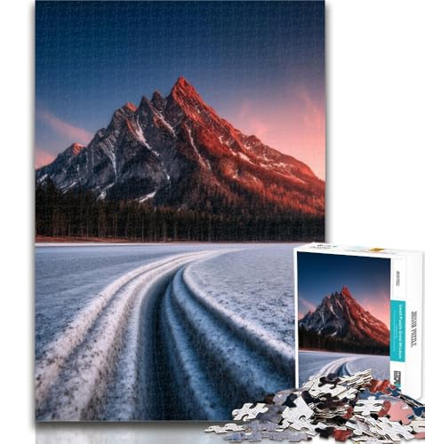 Puzzle für Erwachsene, schöne Berge und Seen, Puzzle für Erwachsene und Jugendliche, 1000 Teile, für Lernspiele, Herausforderungsspielzeug, einzigartige Heimdekoration und Geschenke, 26x38cm von GOIUYTGM