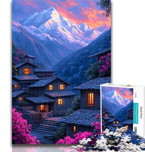 Puzzle für Erwachsene, schöne Landschaft, 1000 Teile, Lernspiel für Geburtstag, Weihnachten und ab 14 Jahren, 26x38cm von GOIUYTGM