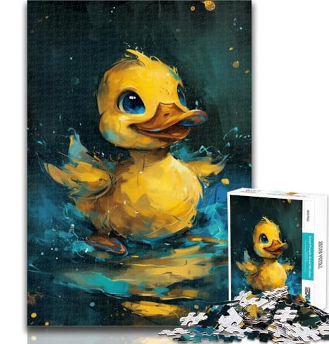 Puzzle für Erwachsene, süße kleine gelbe Ente, 1000 Teile, Spielzeug, Lernspiele, Stressabbau, Eltern-Kind-Interaktion, 26x38cm von GOIUYTGM