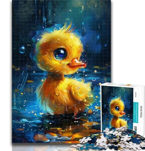 Puzzle für Erwachsene, süße kleine gelbe Ente, 1000 Teile, für Erwachsene und Jugendliche ab 14 Jahren, unmögliches Spiel, Erwachsene und Jugendliche, 50x75cm von GOIUYTGM