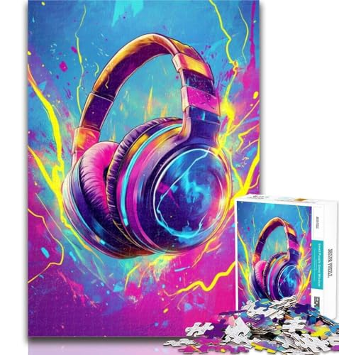 Puzzle für Erwachsene 1000 Kopfhörer 1000 Teile für Teenager, pädagogisches Spielzeug zum Stressabbau, Geschenke für Freunde und Familie, 50x75cm von GOIUYTGM