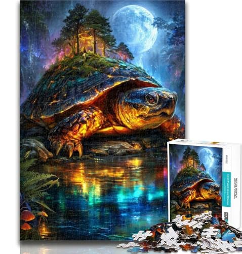 Puzzle für Erwachsene 1000 Teile Mysteriöse Schildkröten-Puzzles für Teenager, anspruchsvolle Spielgeschenke, ganze Familie, 26x38cm von GOIUYTGM