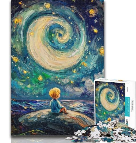 Puzzle für Erwachsene Der kleine Prinz des Nachthimmels, 1000 Teile, Puzzle für Erwachsene und Jugendliche, vollständig ineinandergreifende und zufällig geformte Teile, 50x75cm von GOIUYTGM