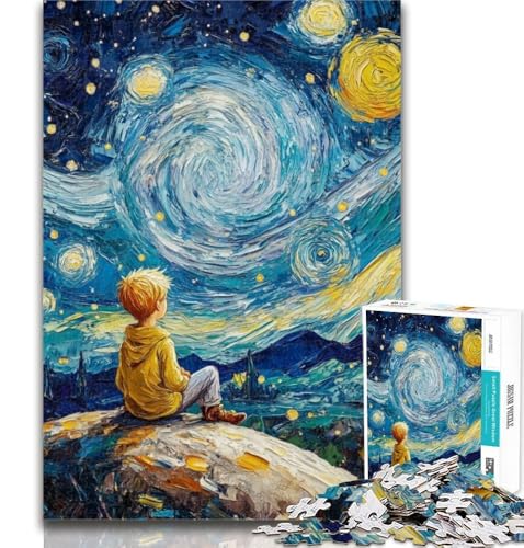 Puzzle für Erwachsene Der kleine Prinz des Nachthimmels, 1000-teiliges Puzzle für Teenager, Klassische Lernspiele, schöne Dekoration, 50x75cm von GOIUYTGM