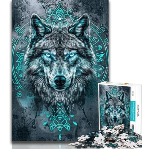 Puzzle für Erwachsene Dreams Wolf Puzzles für Erwachsene, Denkspiel, Wanddekoration, einzigartige Geburtstags, 50x75cm von GOIUYTGM