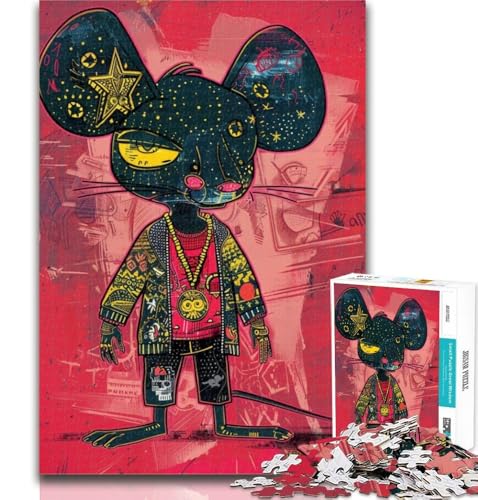 Puzzle für Erwachsene im Basquiat-Stil, 1000 Teile, Spielzeug, Lernspiele, Stressabbau, tolle Geschenke und Spielzeuge, 50x75cm von GOIUYTGM