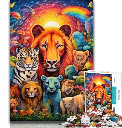 Puzzle für Erwachsene mit afrikanischen Tieren, 1000 Teile, Lernspiel für Geburtstag, Weihnachten und ab 14 Jahren, 50x75cm von GOIUYTGM