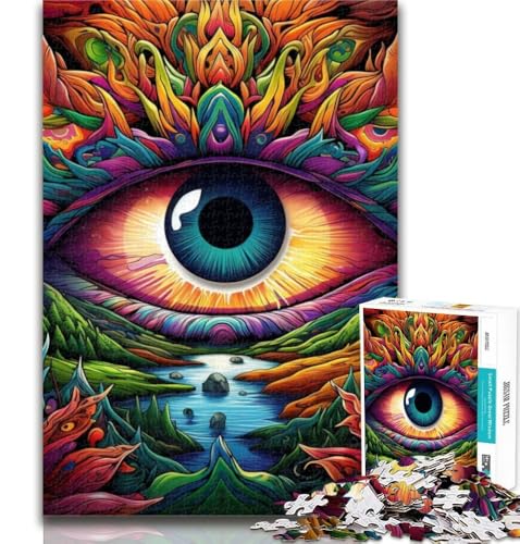 Puzzle für Erwachsene mit psychedelischen Augen, 1000 Teile, Lernspiel für Geburtstag, Weihnachten und ab 14 Jahren, 50x75cm von GOIUYTGM