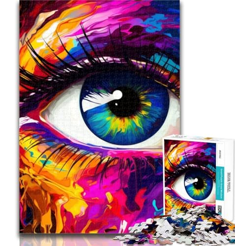 Puzzle für Jugendliche, Augenteil, Puzzle für Erwachsene, 1000 Teile, Spielzeug, Lernspiele, stressabbauende Wanddekoration, 50x75cm von GOIUYTGM