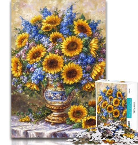 Puzzle für Teenager, 1000 Blumen, Sonnenblumenkunst, 1000-teiliges Puzzle, Lernspielzeug, Familienspiele, Geschenke für Freunde und Familie, 26x38cm Puzzle für Teenager, 1000 Blumen, Sonnenblumenkunst, 1000-teiliges Puzzle, Lernspielzeug, Familienspiele, Geschenke für Freunde und Familie, 26x38cm von GOIUYTGM