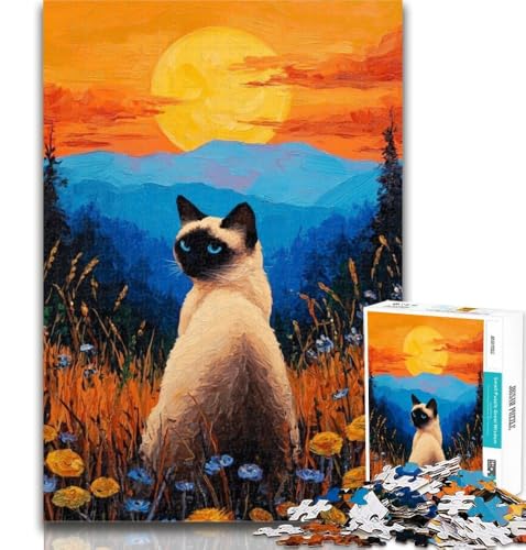 Puzzle für Teenager, 1000 Teile, Siamkatze, Puzzle für Erwachsene, pädagogisches Spielzeug zum Stressabbau, tolle Geschenke und Spielzeuge, 26x38cm Puzzle für Teenager, 1000 Teile, Siamkatze, Puzzle für Erwachsene, pädagogisches Spielzeug zum Stressabbau, tolle Geschenke und Spielzeuge, 26x38cm von GOIUYTGM