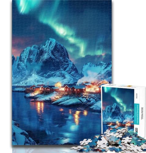 Puzzle für Teenager, Aurora Cabin, 1000 Teile, Puzzle für Erwachsene und Teenager, zur Heimdekoration, für Kinder ab 14 Jahren, 26x38cm Puzzle für Teenager, Aurora Cabin, 1000 Teile, Puzzle für Erwachsene und Teenager, zur Heimdekoration, für Kinder ab 14 Jahren, 26x38cm von GOIUYTGM